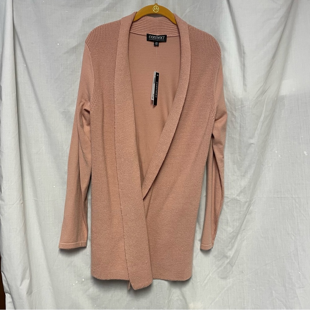 Open cardigan sweater